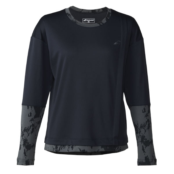 バボラ PLAY LONG SLEEVE SHIRT （ BWP6520-BK00 ）[ Babolat LS レディース ]26SS