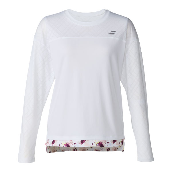 【販売開始前商品 2月下旬発売予定】バボラ PLAY LONG SLEEVE SHIRT （ BWP6523-WH00 ）[ Babolat LS レディース ]26SS