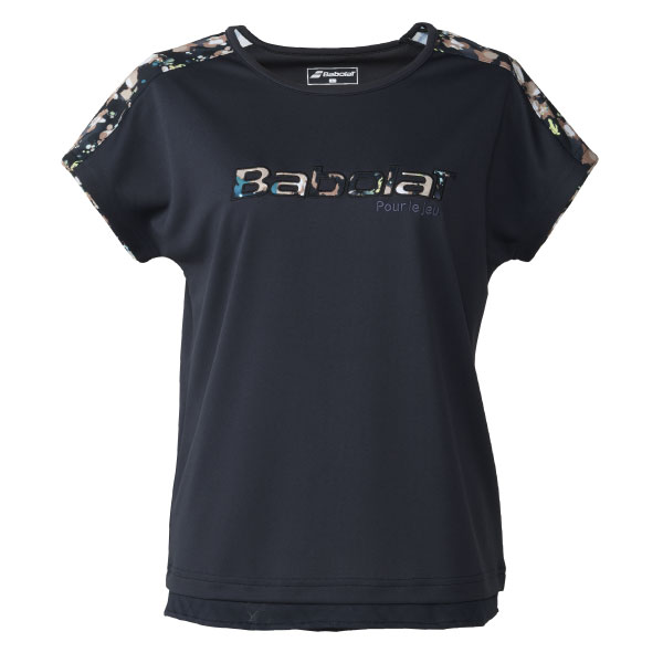 【販売開始前商品 2月下旬発売予定】バボラ PLAY SHORT SLEEVE SHIRT （ BWP6524-BK00 ）[ Babolat LS レディース ]26SS