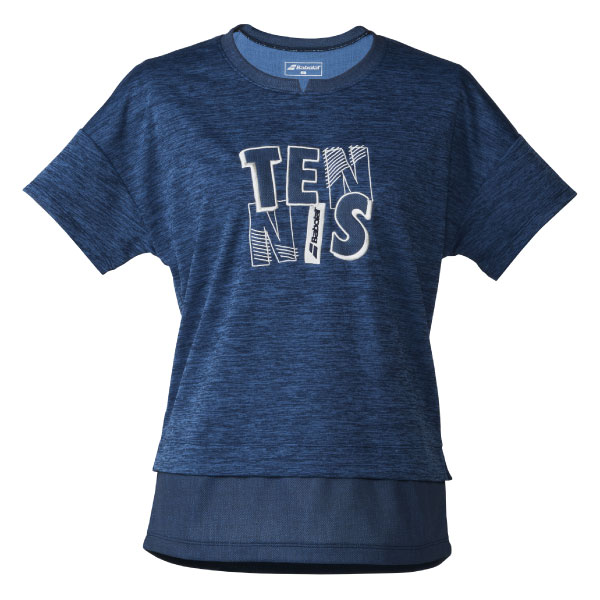 【販売開始前商品 2月下旬発売予定】バボラ PLAY SHORT SLEEVE SHIRT （ BWP6527-NV00 ）[ Babolat LS レディース ]26SS