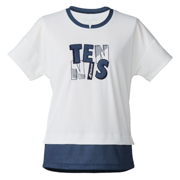 【販売開始前商品 2月下旬発売予定】バボラ PLAY SHORT SLEEVE SHIRT （ BWP6527-WH00 ）[ Babolat LS レディース ]26SS
