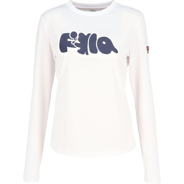 【予約商品 9月上旬発売】フィラ ロングスリーブグラフィックティーシャツ （ CZ6FGW025-WT0 ）[ FILA LS レディース ]26FW