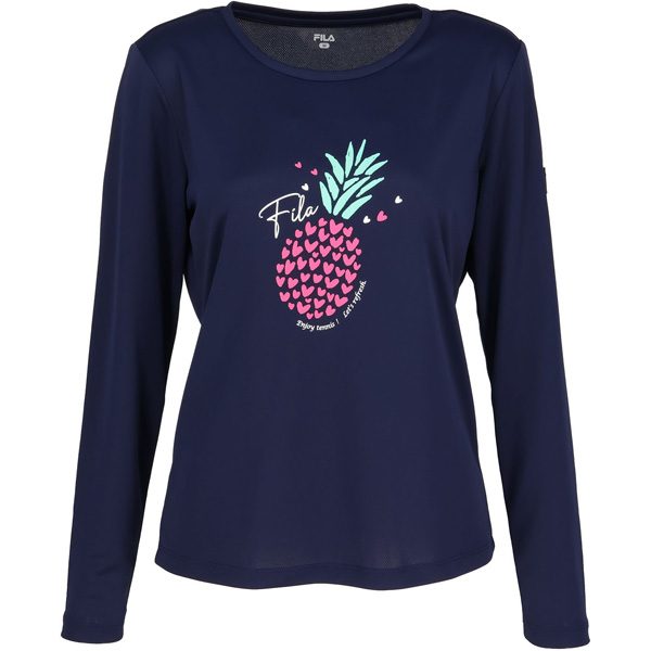 【販売開始前商品 2月上旬発売予定】フィラ ロングスリーブグラフィックTシャツ （ CZ6SGW010-NV0 ）[ FILA LS レディース ]26SS