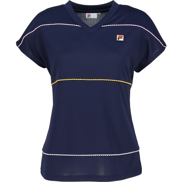 フィラ ゲームシャツ （ CZ6SGW016-NV0 ）[ FILA LS レディース ]26SS