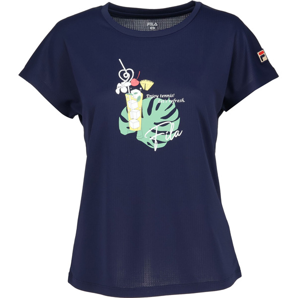 【販売開始前商品 2月上旬発売予定】フィラ グラフィックTシャツ （ CZ6SGW018-NV0 ）[ FILA LS レディース ]26SS