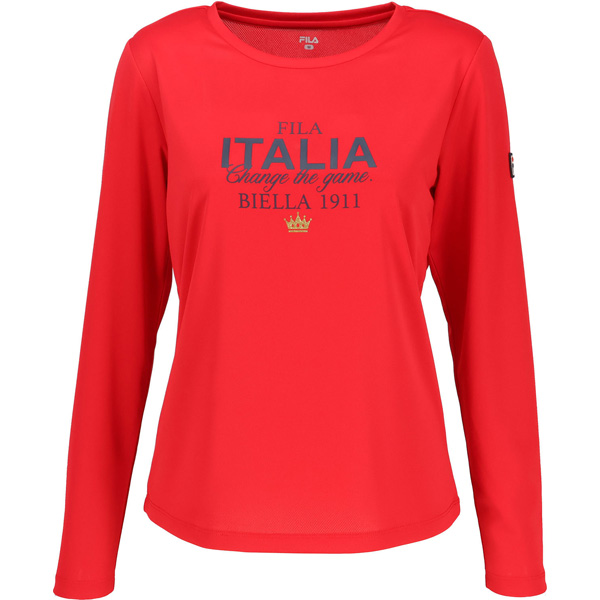 【販売開始前商品 3月上旬発売予定】フィラ ロングスリーブグラフィックTシャツ （ CZ6SGW043-RD0 ）[ FILA LS レディース ]26SS
