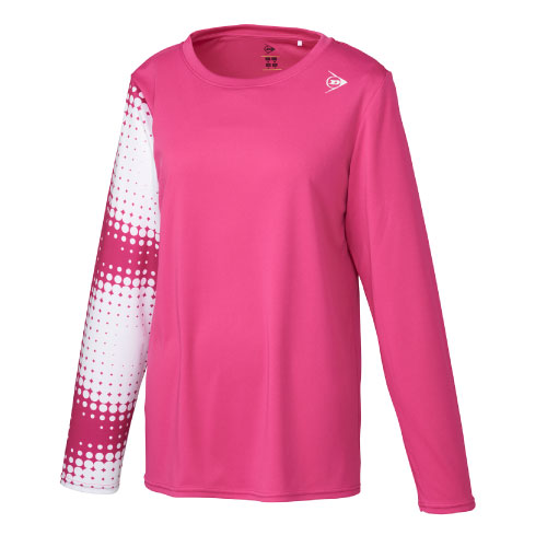 ダンロップ GAME LONG SLEEVE SHIRT （ DAP-1366W-PINK ）[ DUNLOP LS レディース ]23FW【ネットバーゲン】