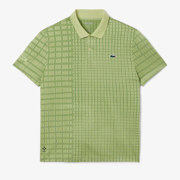 ラコステ 『ダニール・メドベージェフ』オールオーバーラケットプリントドライポロシャツ （ DH4762-99-6I4 ）[ LACOSTE MS メンズ ]25FW