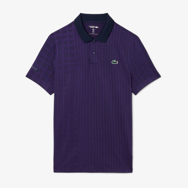 ラコステ 『ダニール・メドベージェフ』オールオーバーラケットプリントドライポロシャツ （ DH4762-99-7IJ ）[ LACOSTE MS メンズ ]25FW