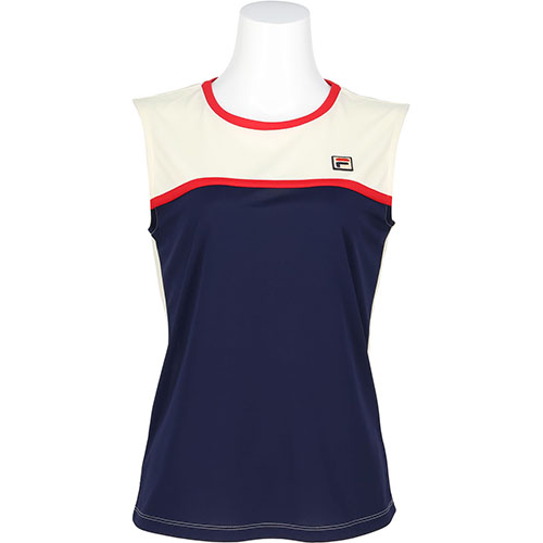 tシャツ ウィメンズ プリント コンビネーション ノースリーブ / 155151 J258S レディース ウインザーオンラインショップ【SALE】フィラ ノースリーブ