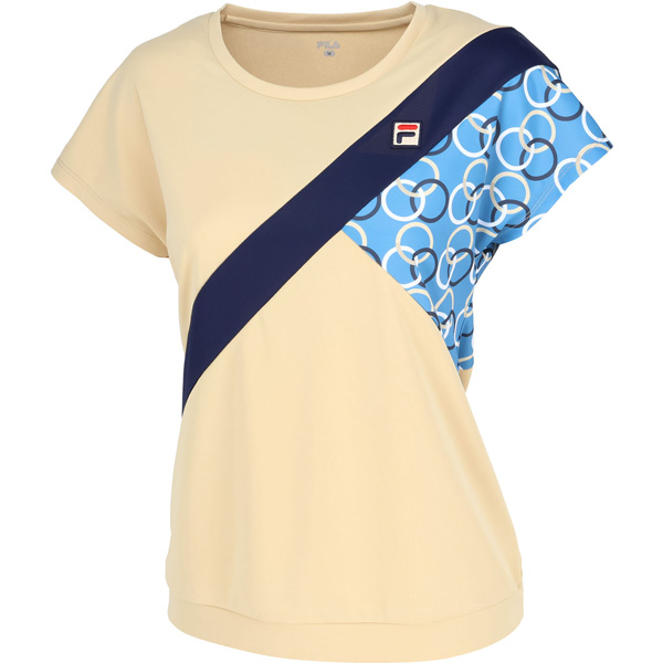 FILA - ★新品★海外テニスウェアELEVEN トップス、バイザー2点セット FILA フィラ ゲームシャツ レディース ウェア テニスウェア 半袖