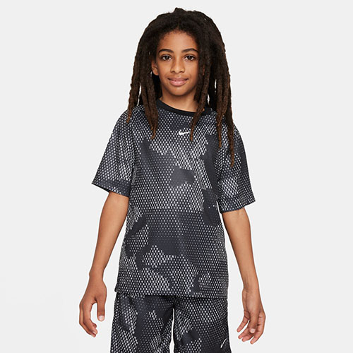 ナイキ YTH DF MULTI S/S トップ AOP （ FN8694-010 ）[ Nike MS ジュニア テニス ウエア ]24FW【ネットバーゲン】