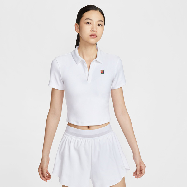 ナイキ コート ウィメンズ HRTG CRP S/S ポロ （ HJ8993-100 ）[ Nike LS レディース ]25FW