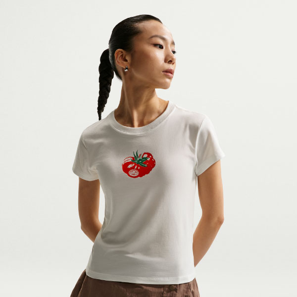ナイキ  ウィメンズ NSW チル ニット スリム モッドクロップド Tシャツ （ IO3532-133 ）[ Nike LS レディース ]26SS