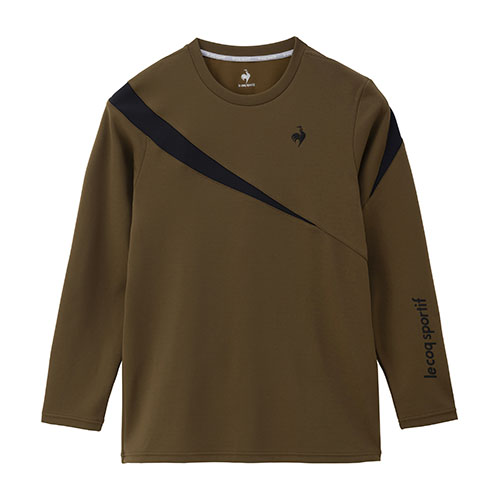 [ルコックスポルティフ] ロンＴ モックネック長袖シャツ 吸汗速乾 UV カット(UPF50+) レディース WH : [ルコックスポルティフ] Tシャツ ヒートナビ モックネック ロングスリーブシャツ 光吸収発熱 吸汗 ストレッチ  HEATNAVI 長袖 ロンＴ BK : ファッション