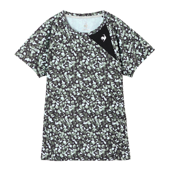 ルコックスポルティフ Aile forme グラフィックゲームシャツ （ LN5FHT10L-BK00 ）[ lecoq sportif LS レディース ]25FW