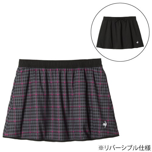 ルコックスポルティフ リバーシブルスコート （ LN5FSK30L-BK00 ）[ lecoq sportif SK レディース ]25FW