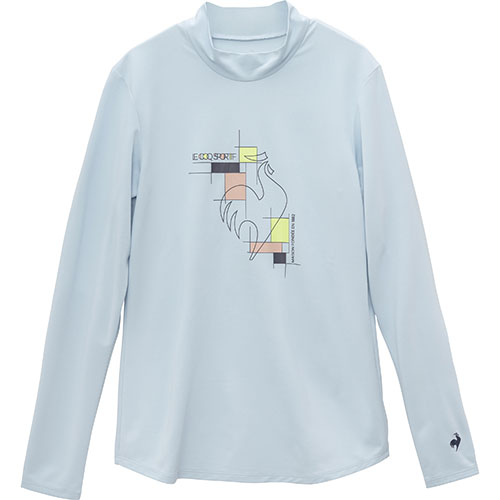 〇ルコックスポルティフ モックネック長袖シャツ （ LN5SLT50L-BL00 ）[ lecoq sportif LS レディース ]25SS【ネットバーゲン】