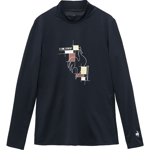 〇ルコックスポルティフ モックネック長袖シャツ （ LN5SLT50L-NV00 ）[ lecoq sportif LS レディース ]25SS【ネットバーゲン】
