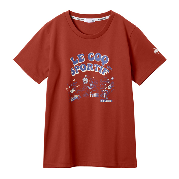 ルコックスポルティフ グラフィック半袖Tシャツ （ LT5FHT02L-RD00 ）[ lecoq sportif LS レディース ]25FW【ネットバーゲン】