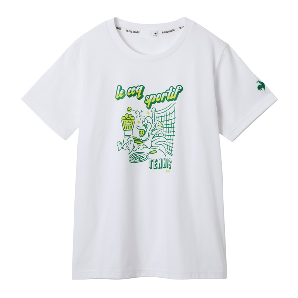 ルコックスポルティフ グラフィック半袖Tシャツ （ LT5FHT02L-WH00 ）[ lecoq sportif LS レディース ]25FW