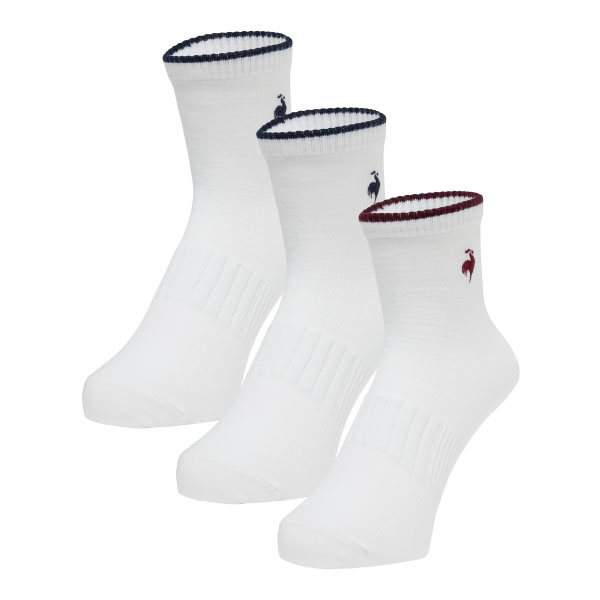 ルコックスポルティフ 3Pソックス（ショート丈） （ LT5FSO30U-WH00 ）[ lecoq sportif LSC アクセサリー ]26FW