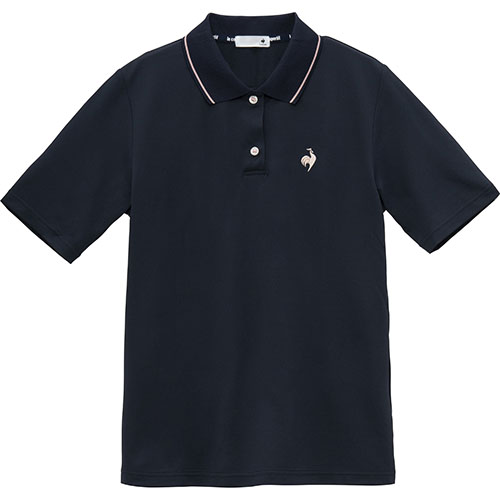 デュラス ルコックスポルティフ コラボ ポロシャツ ブラック Sサイズ ルコックスポルティフ le coq sportif 接触冷感グラフィック襟