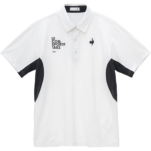 ルコックスポルティフ サンスクリーンストレッチ衿付きシャツ （ LT5SHS41M-WH00 ）[ lecoq sportif MS メンズ ]25SS【ネットバーゲン】