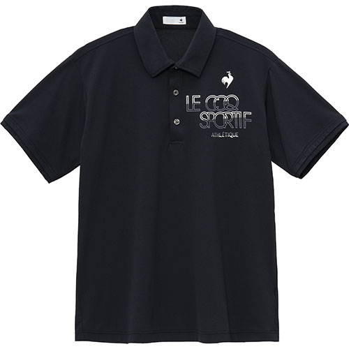 ルコックスポルティフ 接触冷感衿付きシャツ （ LT5SHS42M-BK00 ）[ lecoq sportif MS メンズ ]25SS【ネットバーゲン】