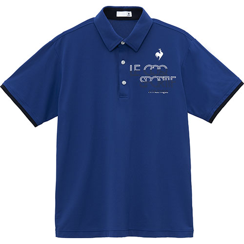 ルコックスポルティフ 接触冷感衿付きシャツ （ LT5SHS42M-BL00 ）[ lecoq sportif MS メンズ ]25SS【ネットバーゲン】