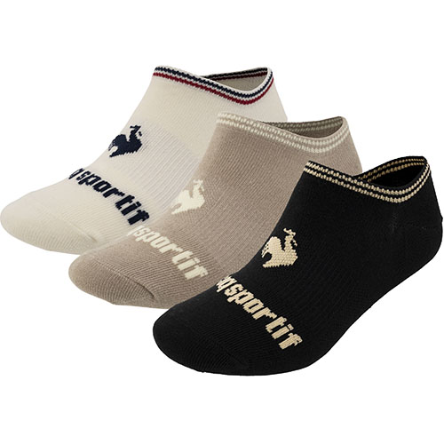 ルコックスポルティフ 3Pソックス(スニーカー) （ LT5SSO12U-WHBG ）[ lecoq sportif LSC アクセサリー ]25SS