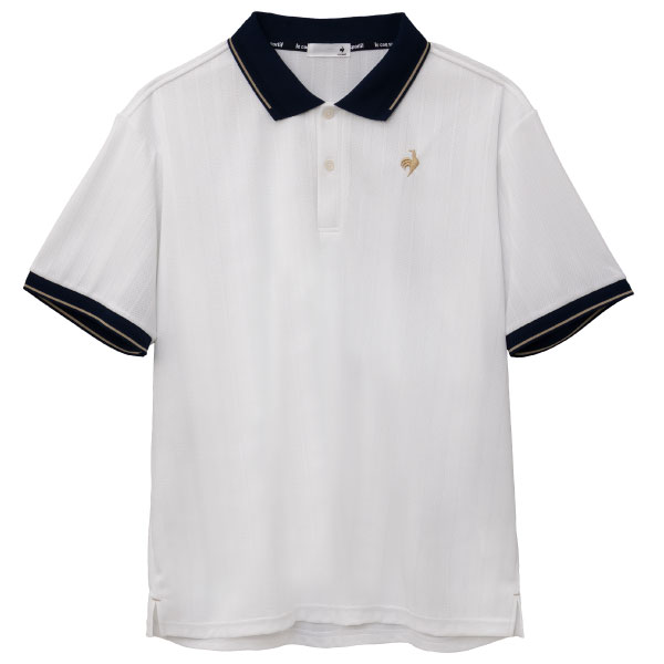 ルコックスポルティフ ジャガードニットポロシャツ （ LT6FHS02M-WH00 ）[ lecoq sportif MS メンズ ]26FW