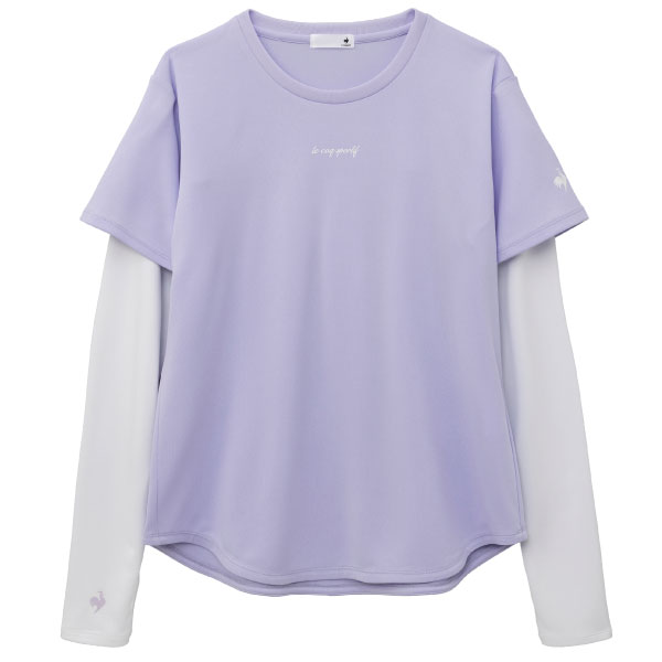 ルコックスポルティフ アームカバー付き半袖Tシャツ （ LT6FHT02L-PP00 ）[ lecoq sportif LS レディース ]26FW