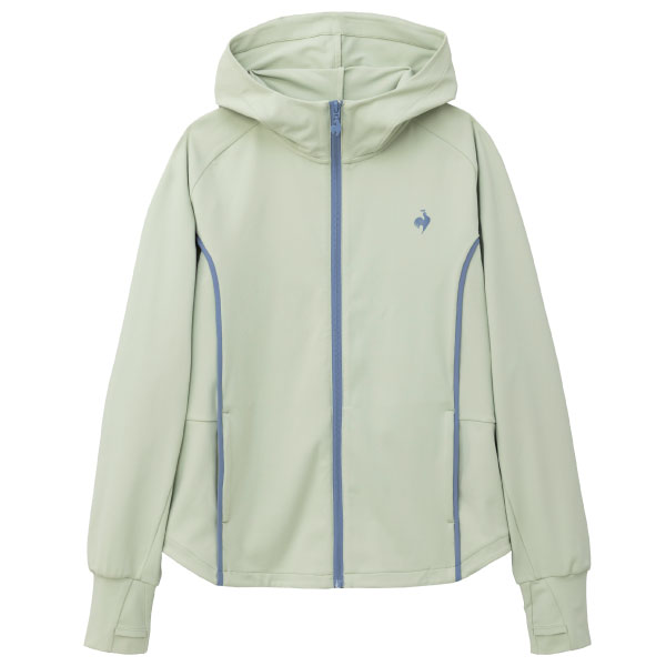ルコックスポルティフ ピーチスキンニットUVカットジャケット （ LT6FJG11L-GR00 ）[ lecoq sportif LWJ レディース ]26FW