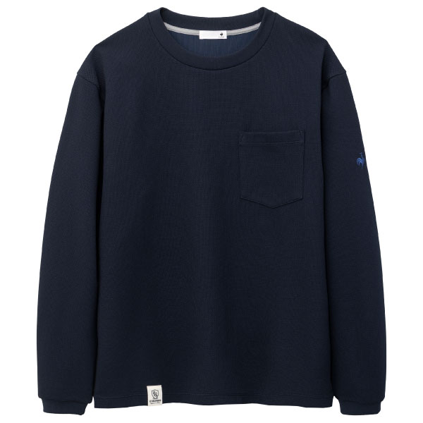 ルコックスポルティフ ヘランカカノコ長袖シャツ （ LT6FLT02M-NV00 ）[ lecoq sportif MS メンズ ]26FW