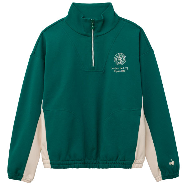 ルコックスポルティフ 防風リブニットアノラックジャケット （ LT6FSW42L-GR00 ）[ lecoq sportif LWJ レディース ]26FW