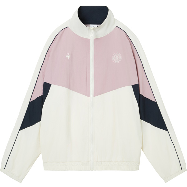 ルコックスポルティフ ナイロンワッシャーフルジップウィンドジャケット （ LT6SWB30L-WH01 ）[ lecoq sportif LWJ レディース ]26SS