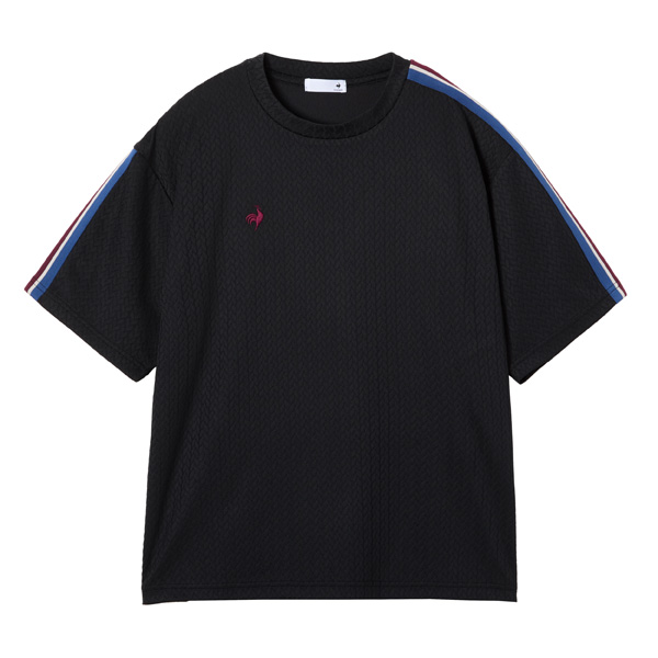 ルコックスポルティフ ジャガード半袖Tシャツ （ LU5FHT00L-BK00 ）[ lecoq sportif LS レディース ]25FW