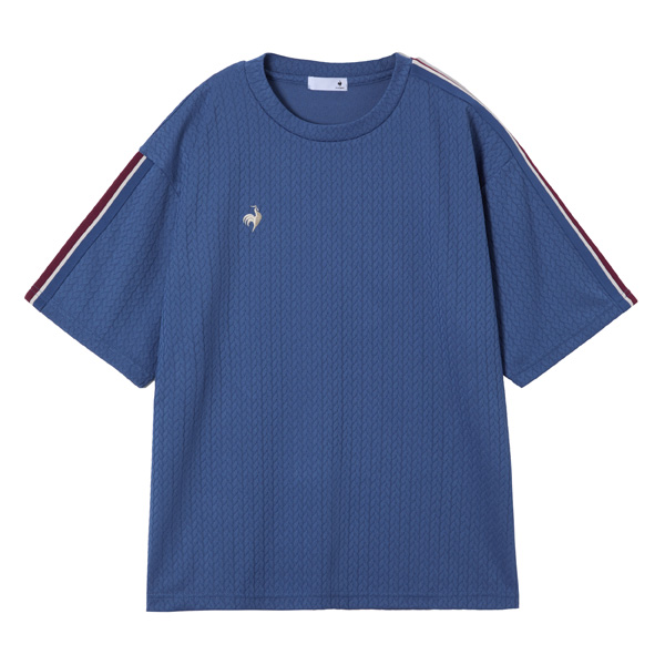 ルコックスポルティフ ジャガード半袖Tシャツ （ LU5FHT00L-BL00 ）[ lecoq sportif LS レディース ]25FW