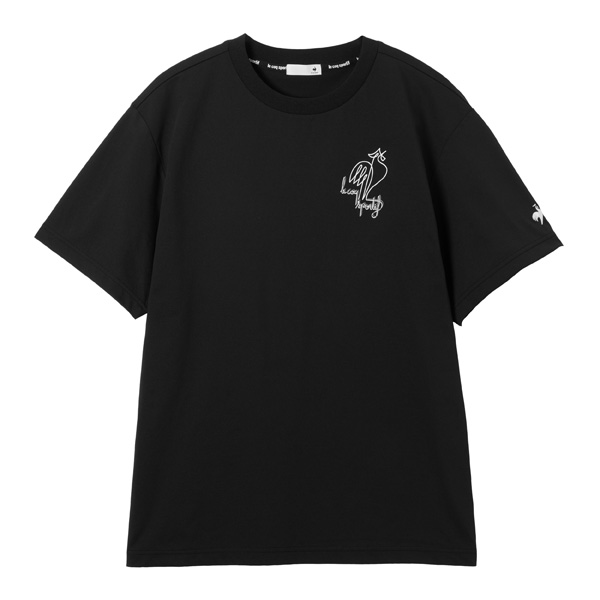 ルコックスポルティフ ヘランカ片胸グラフィックプリント半袖Tシャツ （ LU5FHT02M-BK00 ）[ lecoq sportif MS メンズ ]25FW