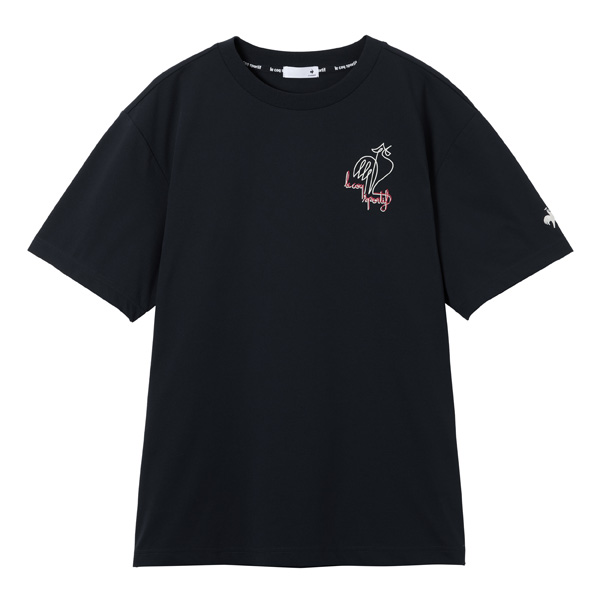 ルコックスポルティフ ヘランカ片胸グラフィックプリント半袖Tシャツ （ LU5FHT02M-NV00 ）[ lecoq sportif MS メンズ ]25FW