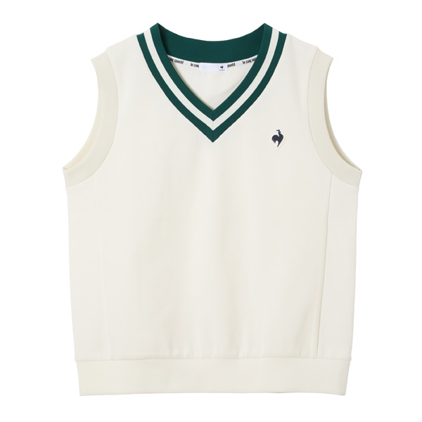 ルコックスポルティフ ニットライクベスト （ LU5FVE00L-WH01 ）[ lecoq sportif LSB レディース ]25FW