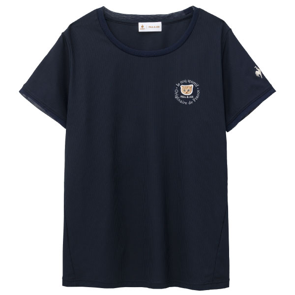 ルコックスポルティフ PJコラボソフトリブニット半袖シャツ （ LZ6FHTP8L-NV00 ）[ lecoq sportif LS レディース ]26FW