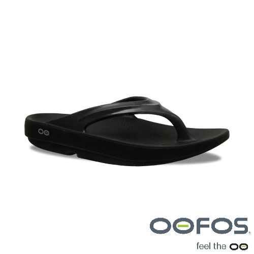 ウーフォス ウーララ ブラック (OOFOS Oolala Black) リカバリーサンダル レディース