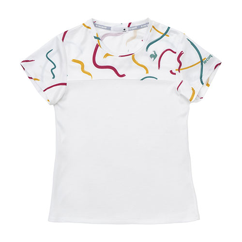 ルコックスポルティフ グラフィックゲームシャツ （ QTWWJA02-WH ）[ lecoq sportif LS レディース ]23FW【ネットバーゲン】