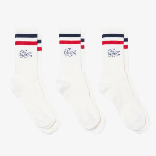 ラコステ ワニロゴ ライン ソックス 3Pack （ RA9191-10-WLI ）[ LACOSTE MSC アクセサリー ]26FW