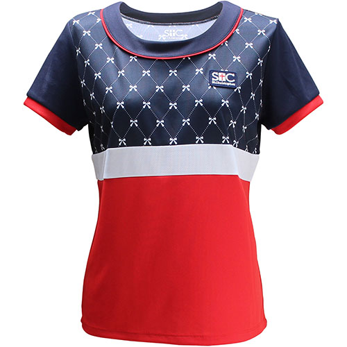 【SALE】セントクリストファー チェストリボンズゲームシャツ （ STC-BCW2325-NVRD ）[ St.Christopher LS レディース ]23SS【メーカー取寄せ商品】