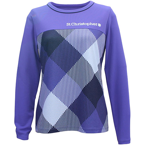 【SALE】セントクリストファー パネルチェックロングスリーブ （ STC-BCW6417-IR ）[ St.Christopher LS レディース ]23FW【メーカー取寄せ商品】