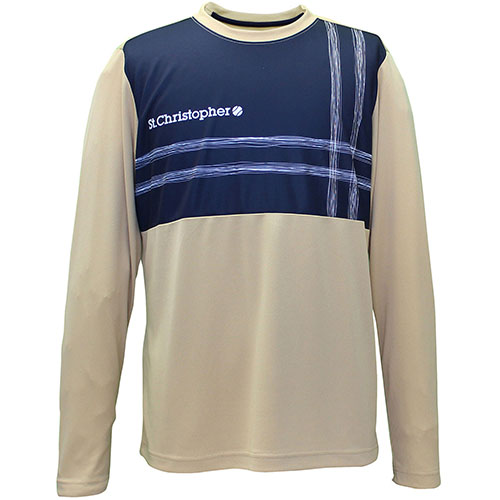 【SALE】セントクリストファー クロスラインロングスリーブシャツ （ STC-BDM5467-CN ）[ St.Christopher MS メンズ ]24FW