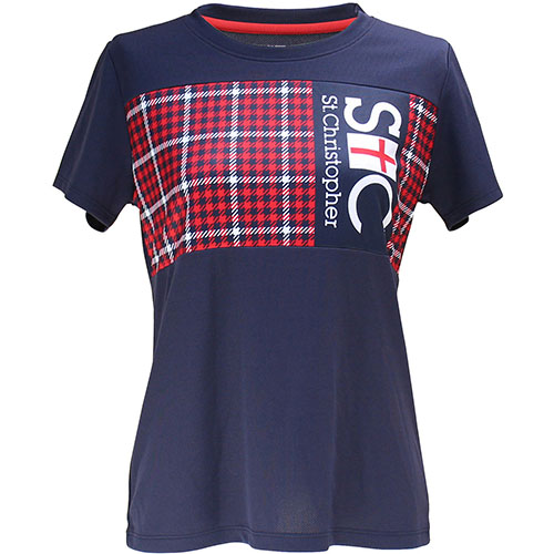 【SALE】セントクリストファー チェックプラクティスシャツ （ STC-BDW2359-NV ）[ St.Christopher LS レディース ]24SS【メーカー取寄せ商品】